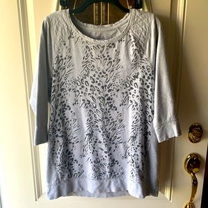 Tunic length sweatshirt